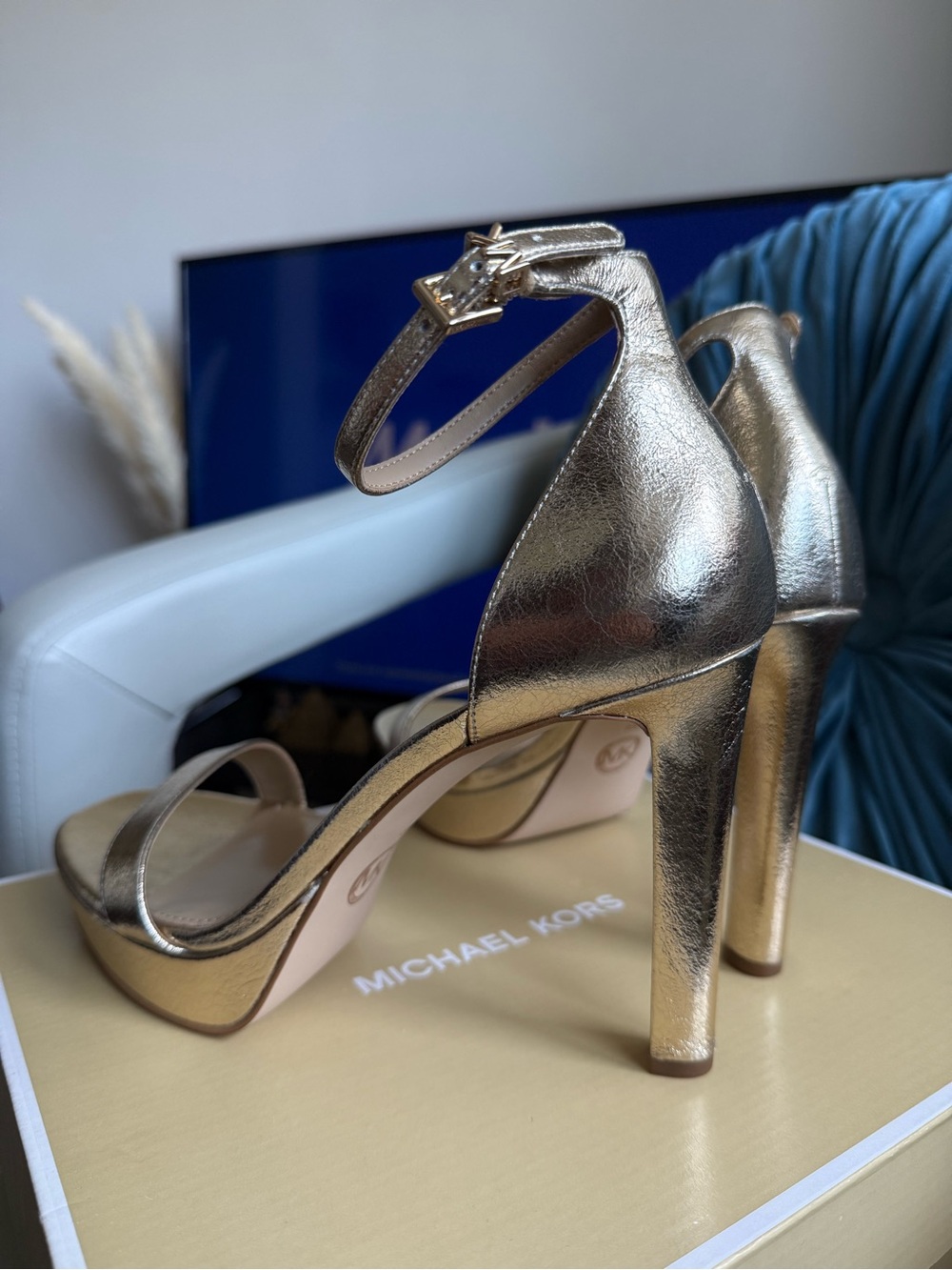 Michael Kors Margot Platform in Pale Gold
